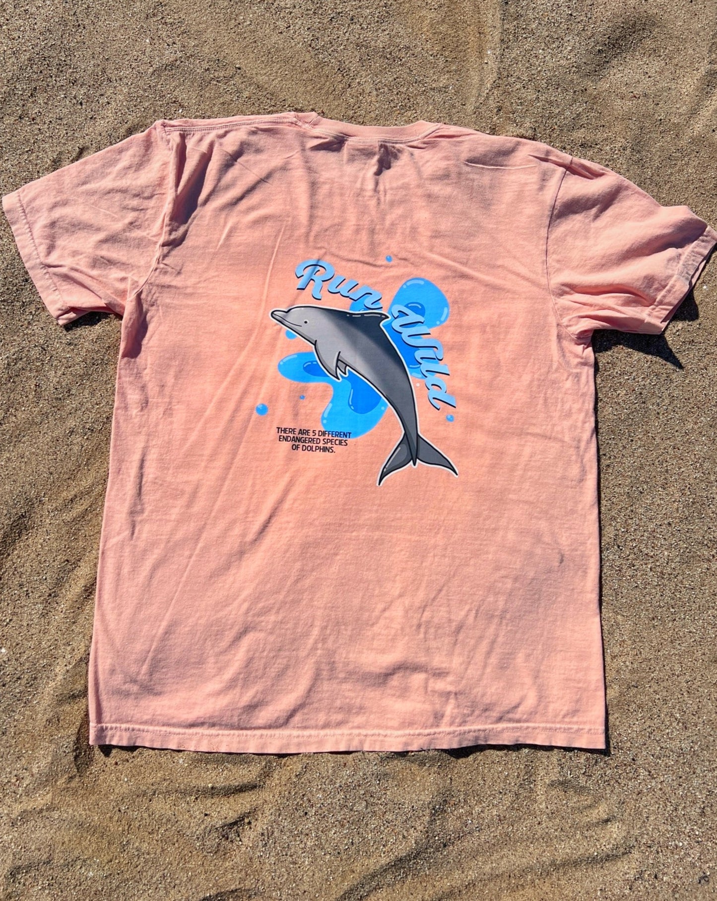 Save The Dolphins Tee - Peach