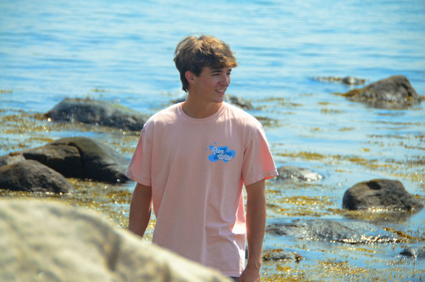 Save The Dolphins Tee - Peach